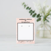 Blush Watercolor Earrings QR Code Visitenkarte (Stehend Vorderseite)