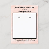 Blush Watercolor Earrings QR Code Visitenkarte (Vorderseite)