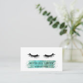 Blush Watercolor Eye Lash Services Visitenkarte (Stehend Vorderseite)