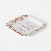 Blush Watercolor Floral Baby in Bloom Paper Teller (Gewinkelt)