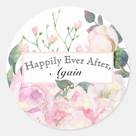 Blush Watercolor Floral Envelope Seal Stickers (Vorderseite)