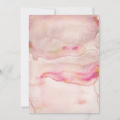 Blush Watercolor Floral Script Engagement Party Einladung (Rückseite)