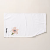 Blush Watercolor Flower Name Badhandtuch Set (Handtuch)
