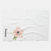 Blush Watercolor Flower Name Geschirrtuch (Horizontal)