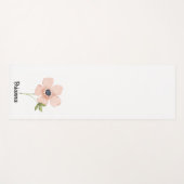 Blush Watercolor Flower Name Yogamatte (Vorderseite (Horizontal))