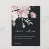 BLUSH WATERCOLOR FLUSSFLUSSBREITE MIT SCHWARZEM BL DANKESKARTE (Vorne/Hinten)