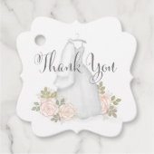 Blush Watercolor Gevor Brautparty Vielen Dank Geschenkanhänger (Vorderseite)