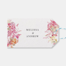 Blush Watercolor Moderne Hochzeit Danke Geschenkanhänger