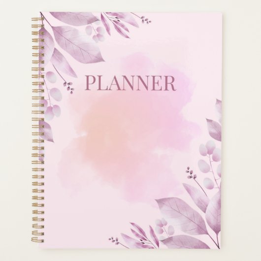 Blush Watercolor Planer Minimal & Feminine Design (Vorderseite)