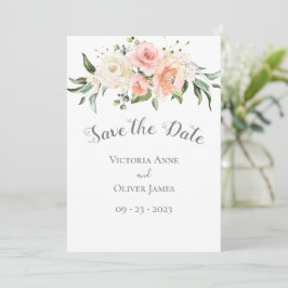 Blush Watercolor Romantische Blumenhochzeit Save The Date