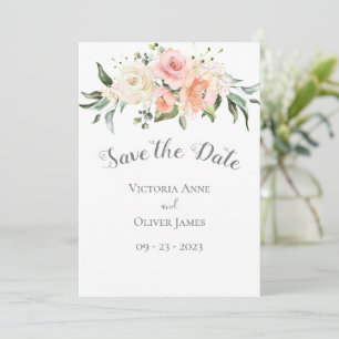 Blush Watercolor Romantische Blumenhochzeit Save The Date