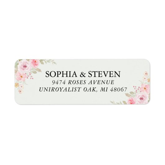 Blush Watercolor Roses Wedding Celebration (Vorne)