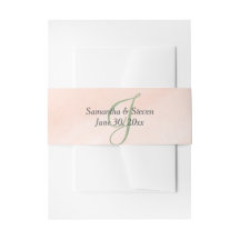 Blush Watercolor Sage Green Monogram