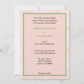 Blush Watercolor Sage Green Wedding Einladung (Vorderseite)