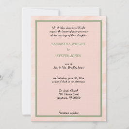 Blush Watercolor Sage Green Wedding Einladung