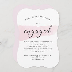Blush Watercolor Swatch Wedding Party Einladung