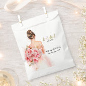 Blush Watercolor Wedding Gown Brautparty Geschenktütchen (Ausgeschnitten)