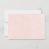 Blush Watercolor Wedding RSVP Card Karte (Rückseite)