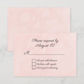 Blush Watercolor Wedding RSVP Card Karte (Vorne/Hinten)