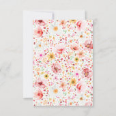 Blush Watercolor Wildblume Boho Save the Date (Rückseite)