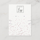 Blush Waterolor Confetti-Logo mit Nekklace Visitenkarte (Vorderseite)