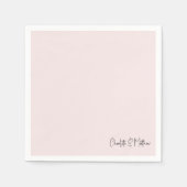 Blush Wedding Cocktail Serviette (Vorderseite)