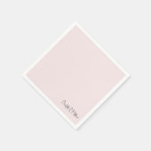 Blush Wedding Cocktail Serviette (Ecke)