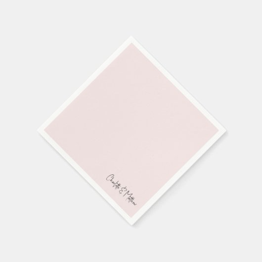 Blush Wedding Cocktail Serviette (Ecke)