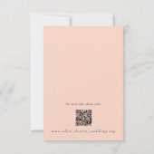Blush Wedding Details Qr Code Umschließungskarte Einladung (Rückseite)
