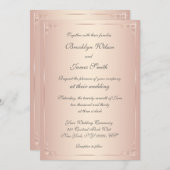 Blush Wedding Einladungen Elegante (Vorne/Hinten)