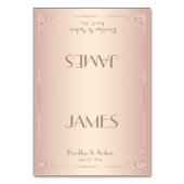 Blush Wedding Platzkarten Vintag Tischnummer (Vorderseite)