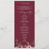 Blush Wedding Program Rustic Country Boho Programm (Rückseite)