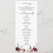 Blush Wedding Program Rustic Country Boho Programm (Rückseite)