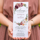 Blush Wedding Program Rustic Country Boho Programm