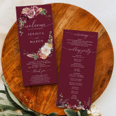 Blush Wedding Program Rustic Country Boho Programm
