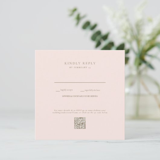 Blush Wedding QR Code UAWG (Stehend Vorderseite)