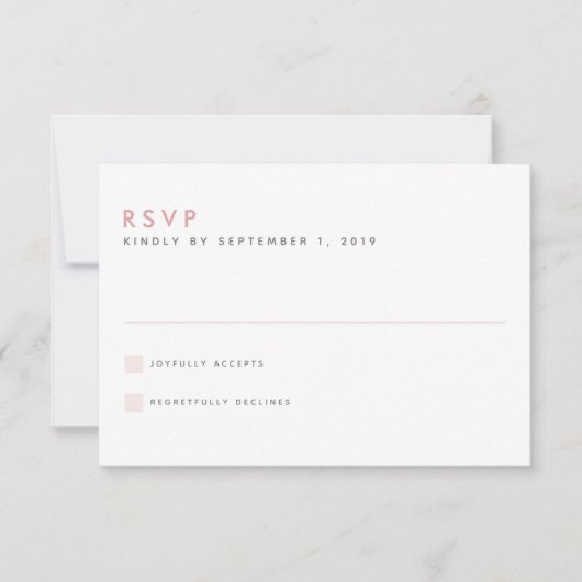Blush Wedding RSVP Card (Vorderseite)