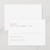Blush Wedding RSVP Card Karte (Vorne/Hinten)