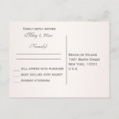 Blush Wedding RSVP Postkarten Elegant (Rückseite)