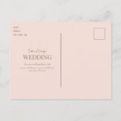 Blush Wedding Save the Date Postkarte (Rückseite)