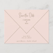Blush Wedding Save the Date Postkarte (Vorderseite)