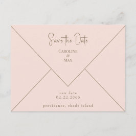 Blush Wedding Save the Date Postkarte