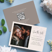 Blush Wedding Save the Date Simple Floral