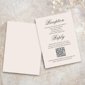 Blush Wedding Script RSVP Reception Begleitkarte