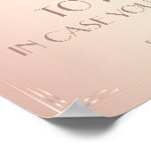 Blush Wedding Sign Print zu haben Poster (Ecke)