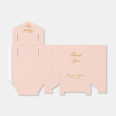 Blush Wedding Simple Pink Golden Script Vielen Dan Geschenkschachtel (Ungefaltet)