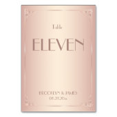 Blush Wedding Tischnummern Vintag (Rückseite)