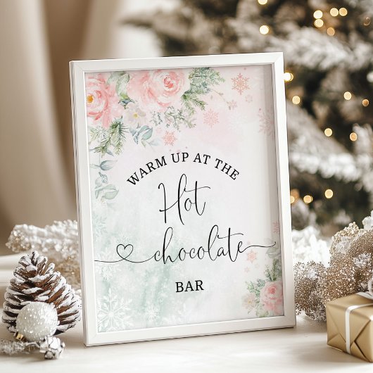 Blush Weihnachten Warm auf der heißen Schokolade B Poster