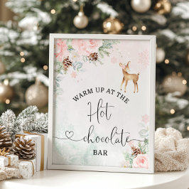 Blush Weihnachten Warm auf der heißen Schokolade B Poster
