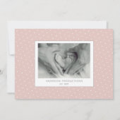 Blush Welcome Baby Girl Foto Collage Birth Ankündigung (Rückseite)